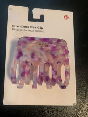 lululemon athletica Purple Marble Criss-Cross Claw Clip